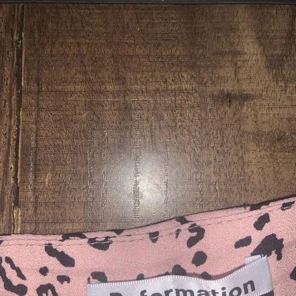 Leopard Print Pink Reformation Jemma Mini Skirt 8 boho classic spring designer - Picture 7 of 8